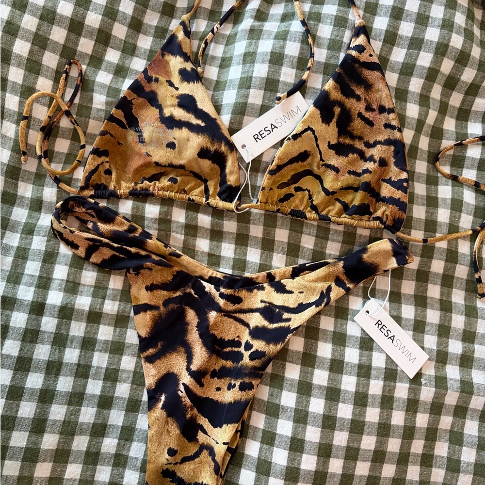 RESA Tiger-Print Triangle Bikini